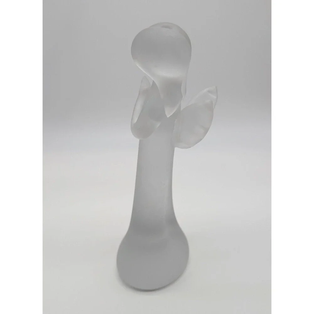Satin Art Glass Angel Figurine Frosted  Praying Figure 9